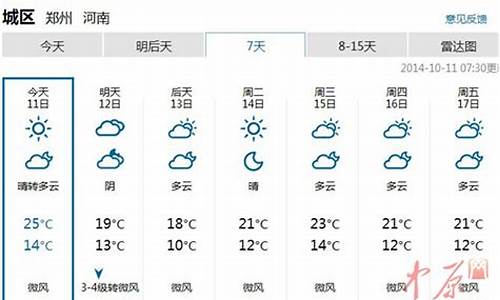 本周郑州天气预报_本周郑州天气预报一周天气